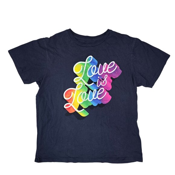 Love Is Love Rainbow T-Shirt XL 100% Cotton Crew Neck Short Sleeve Unisex - Picture 2 of 5